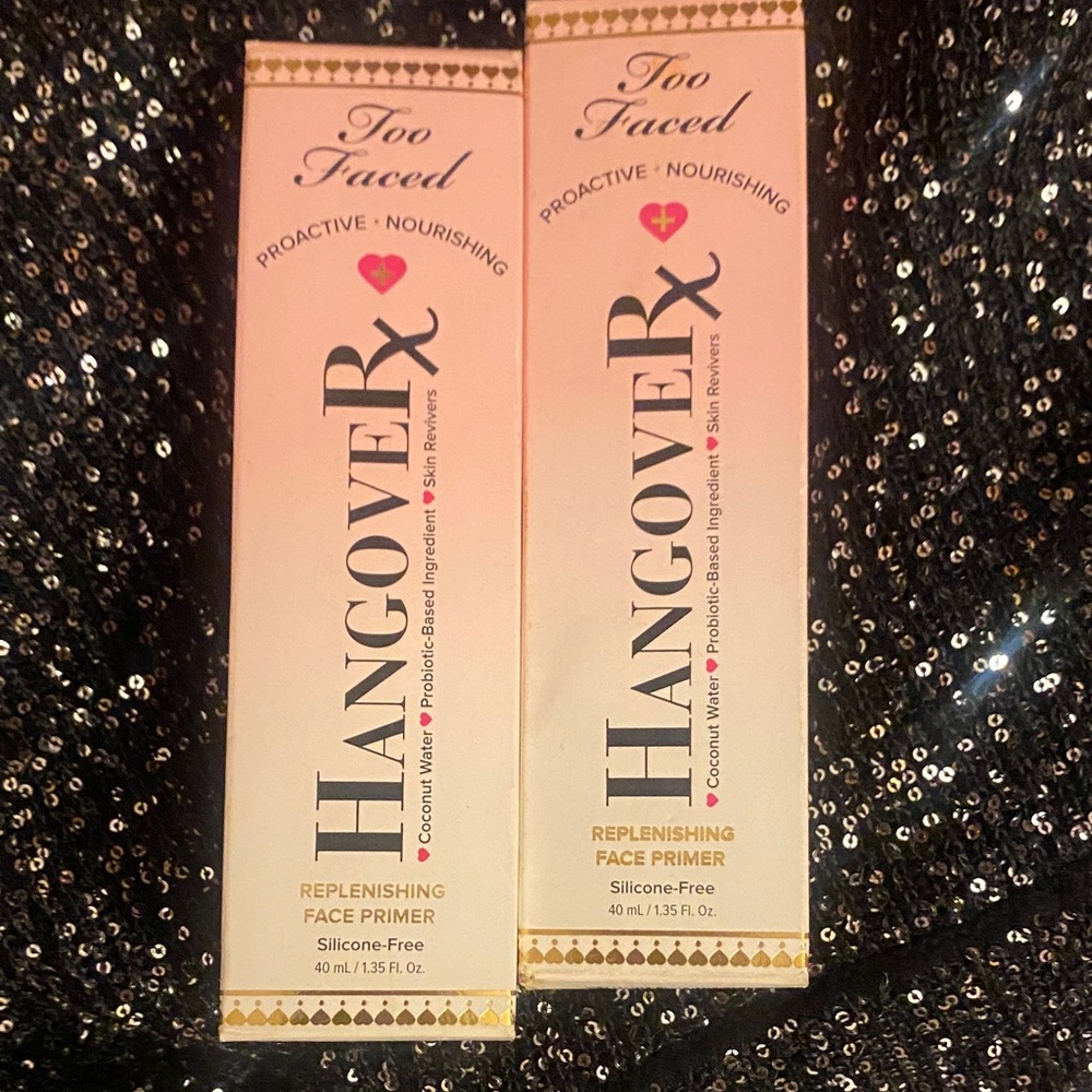 Too Faced Hangover Rx Face Primer - Cream and Black (two for one)